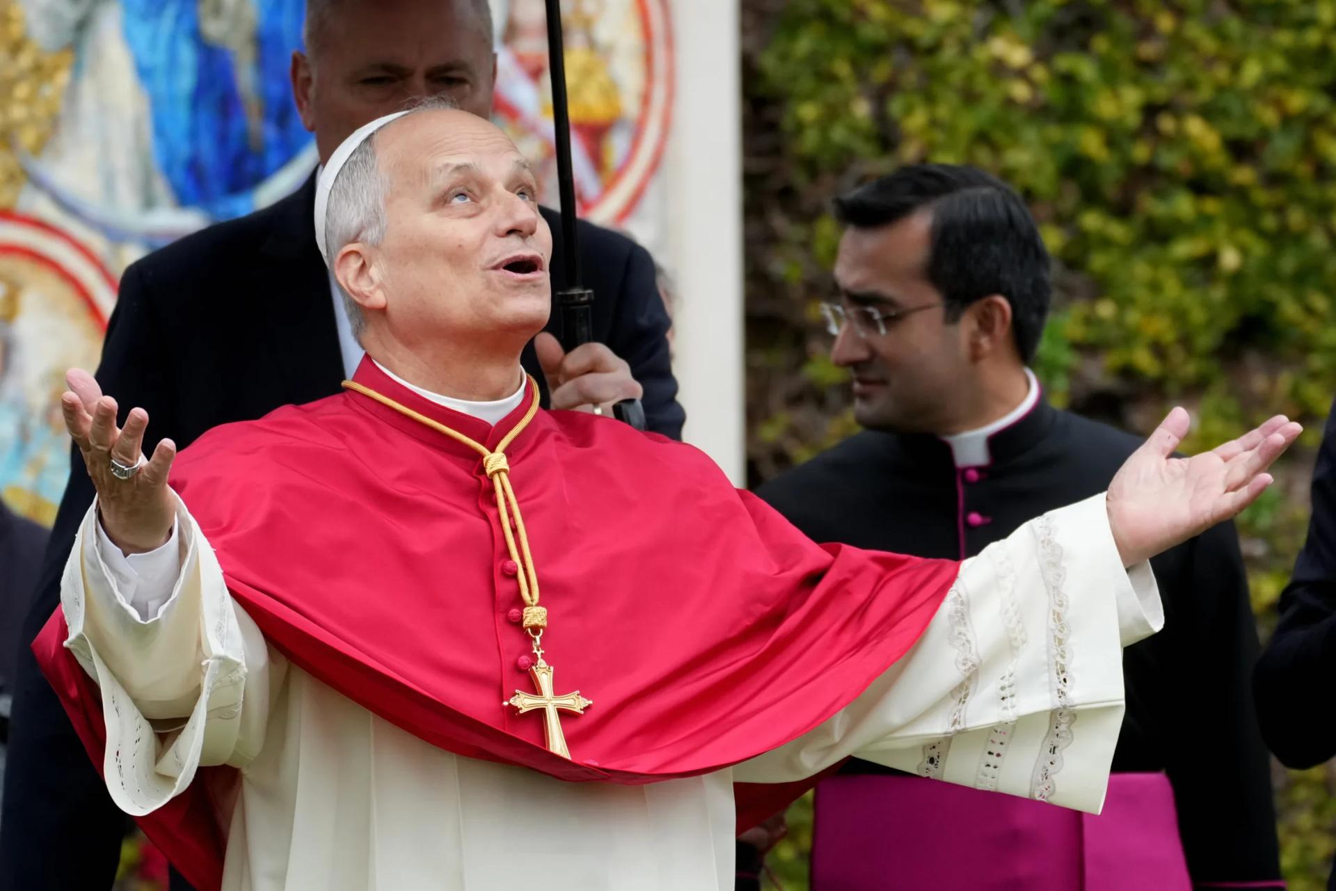 Pope gets invitation to visit Peru during a Vatican garden party, then stays for lunch