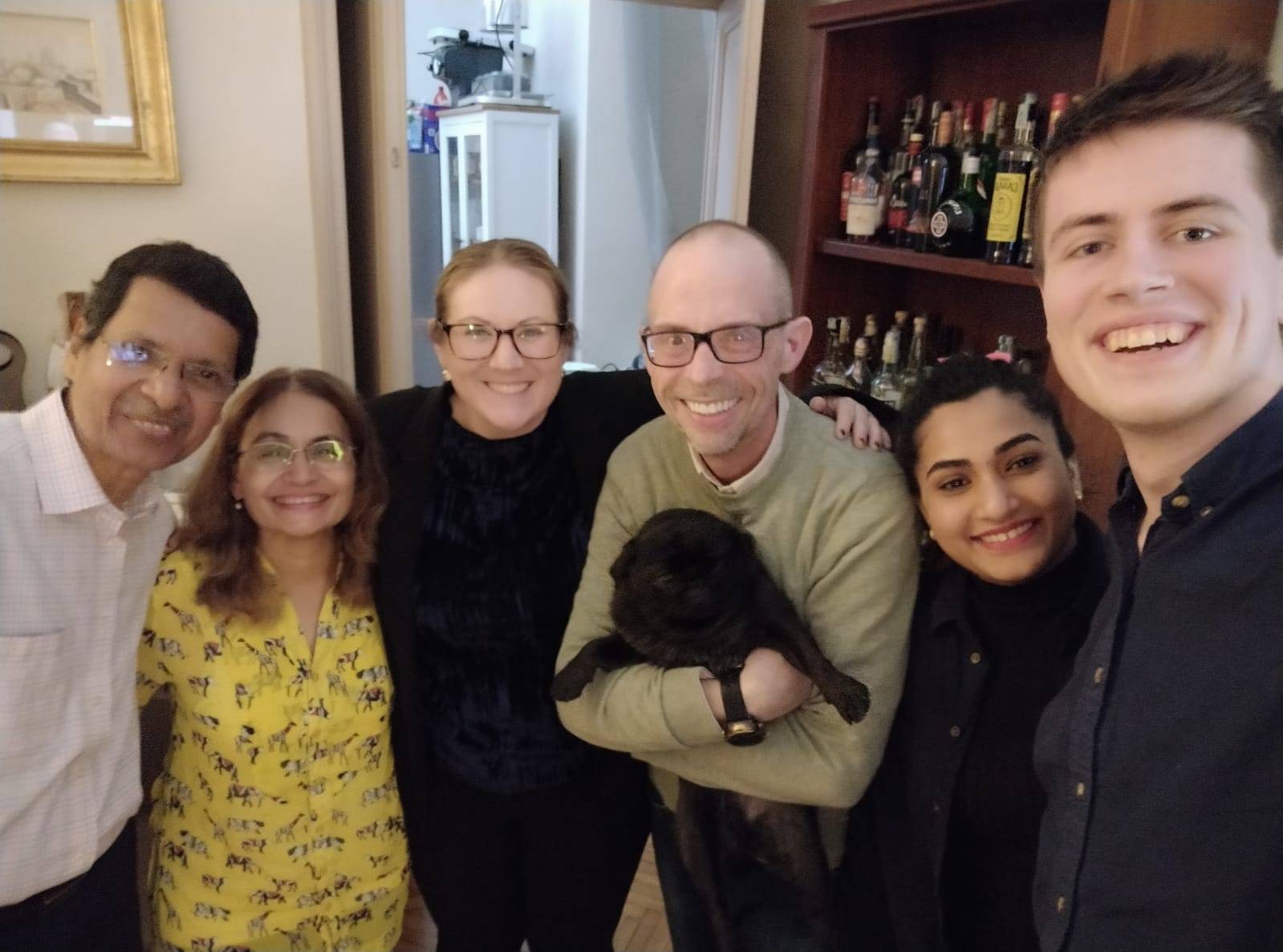 Nirmala Carvalho and her family with John and Elise Allen in Rome, Italy. (Credit: Nirmala Carvalho.)