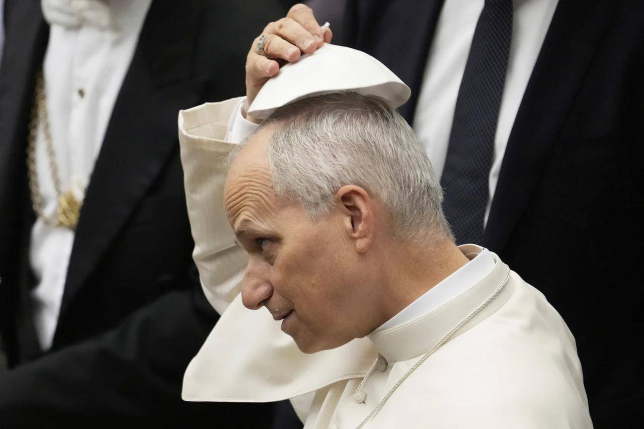Pope Leo XIV at the general audience in the Vatican on Aug. 27, 2025. (Credit: Gregorio Borgia/AP.)