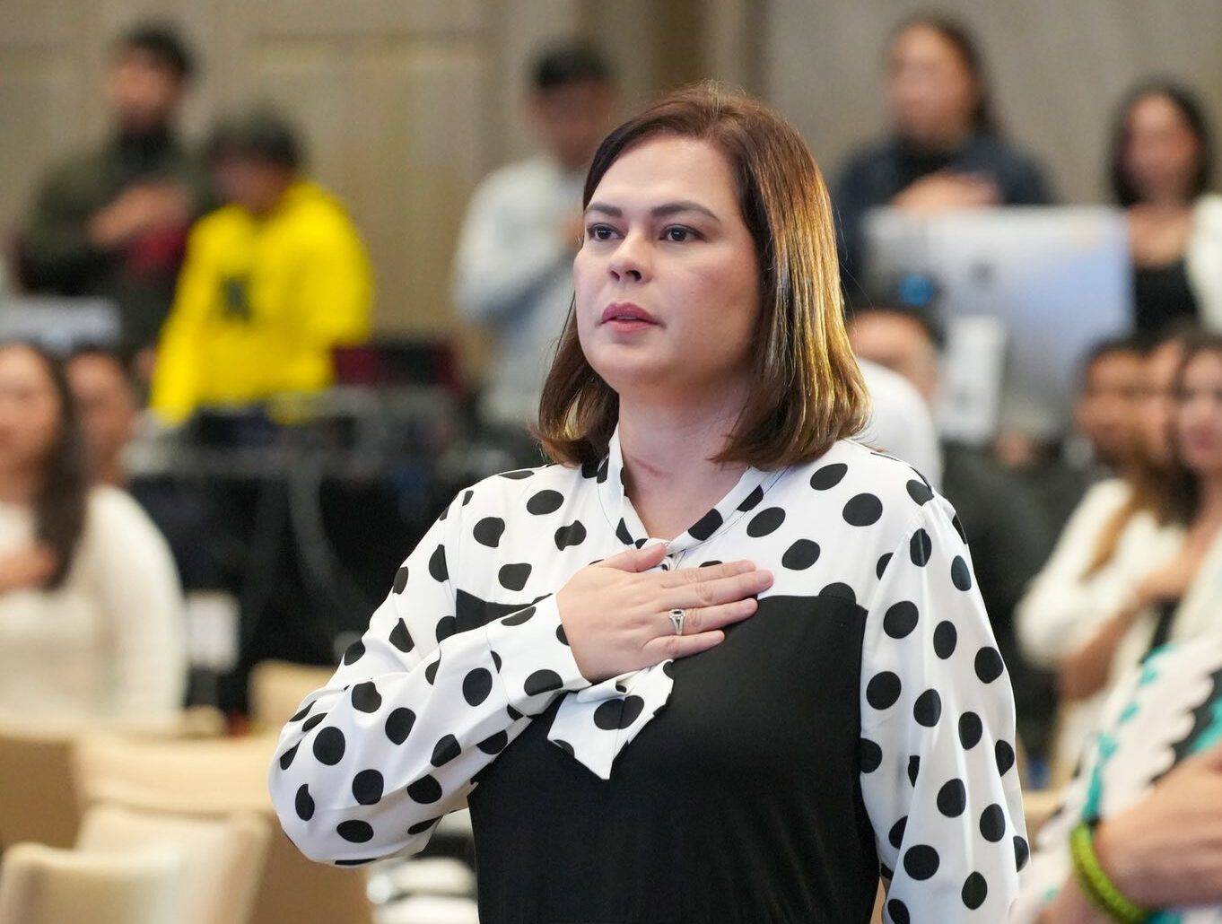 Vice President Sara Duterte leads the year-end celebration of the Office of the Vice President, in this photo posted on her Facebook account, Dec. 14, 2025. (Credit: Inday Sara Duterte/Facebook.)