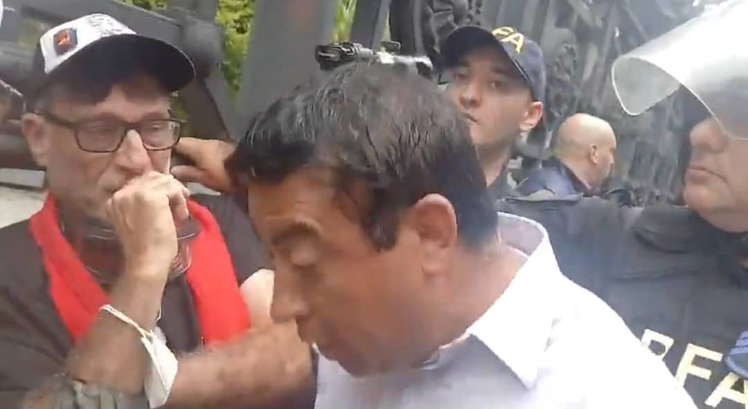 Padre Paco arrested in Argentina on Feb. 4, 2026. (Credit: X post by lawmaker Eduardo Valdés.)